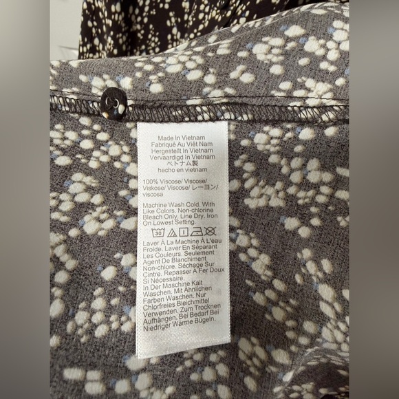 Madewell Ruched Midi Shirt Dress Size 12 Ditsy Print Viscose NWT - Picture 9 of 13